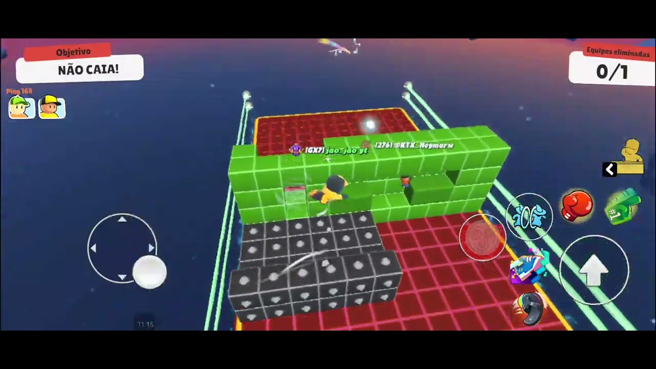 Jogando stumble guys e mitei muito 