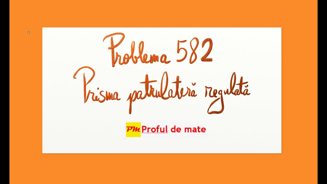 Problema 582: Prisma patrulateră regulată 