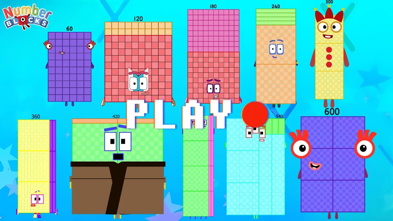 NUMBERBLOCKS 60 TIMES TABLE | LEARN TO COUNT BIG NUMBERS MULTIPLICATION | @ColorArt_id