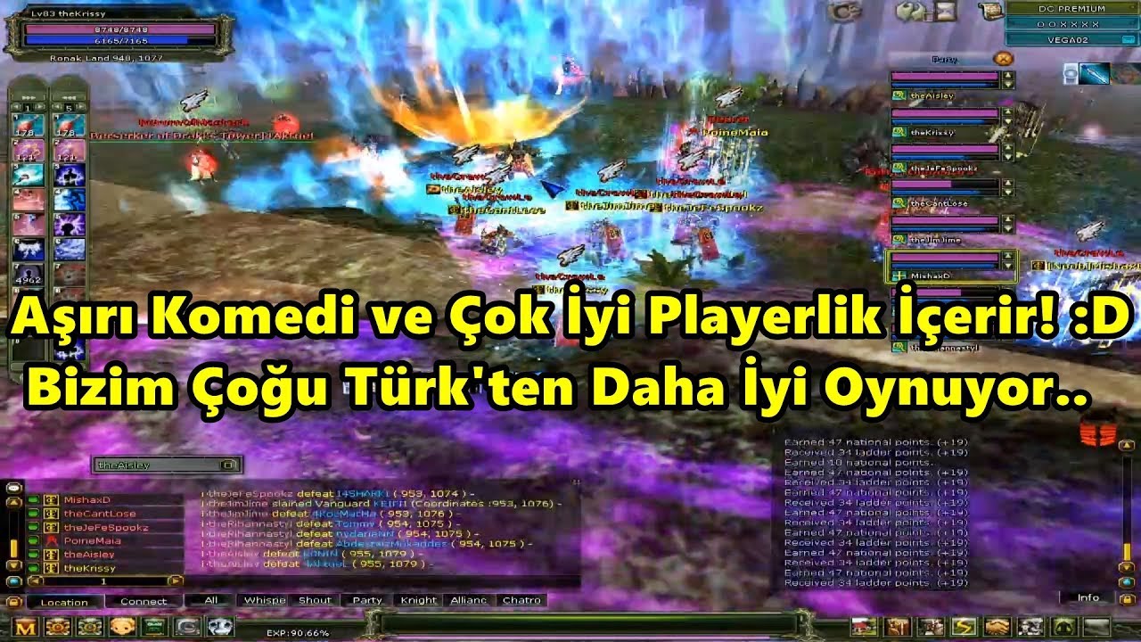 Knight Oynarak T&uuml;rk&ccedil;e &Ouml;ğrenen İsrail Vatandaşı, Mage Partiye Komut Verirse :D | Knight Online