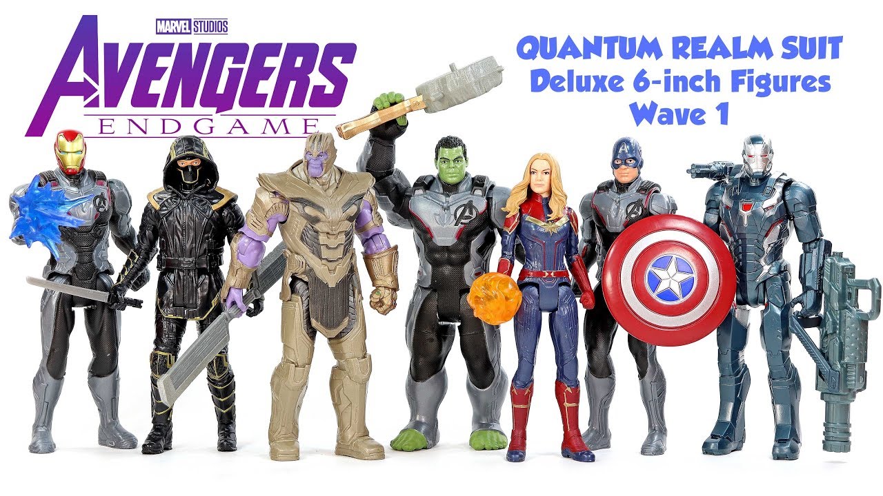 Avengers Endgame Quantum Realm Suit Deluxe 6-inch Figures Wave 1 Iron Man Captain America Ronin Hulk