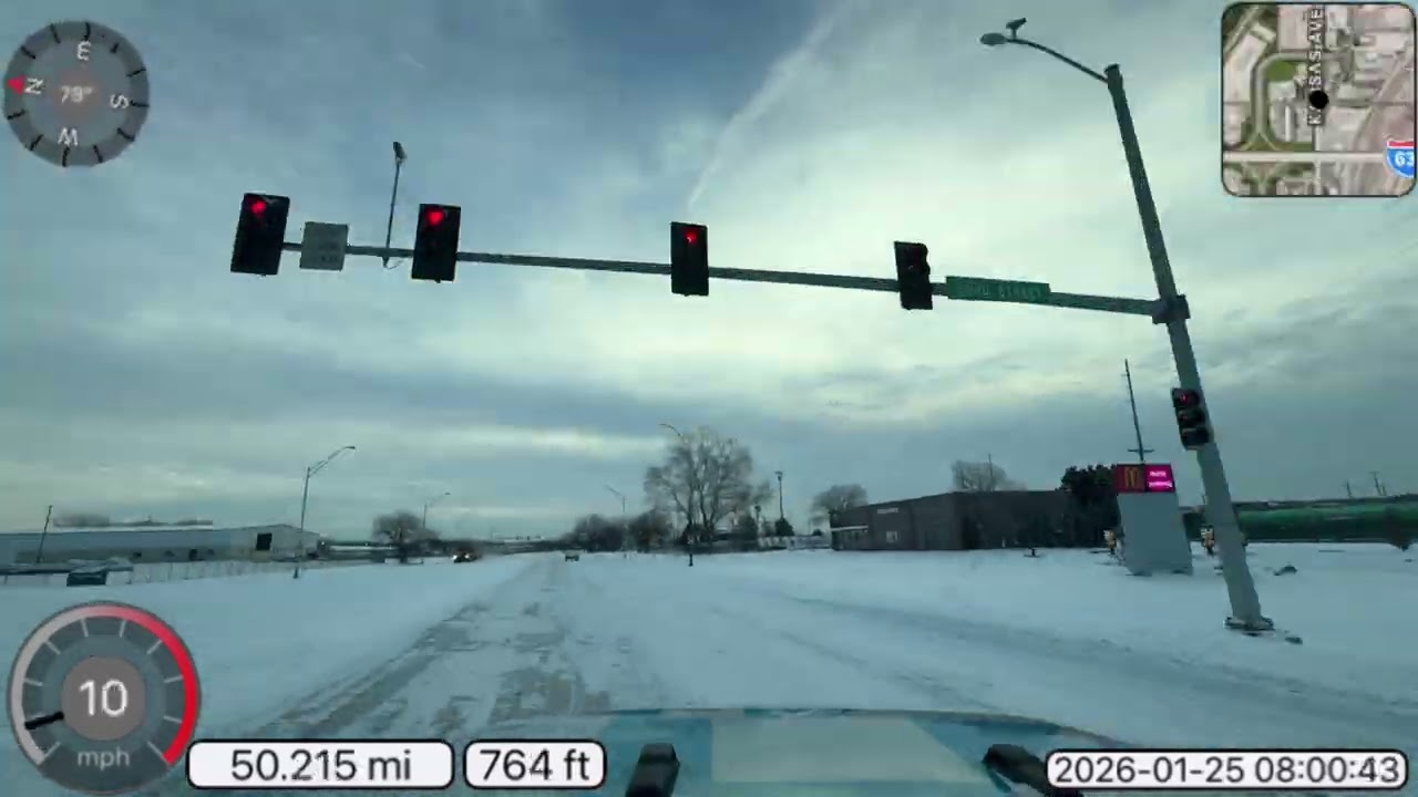 20260125 Dashcam Drivelapse Kansas City Metropolitan Area Sunday