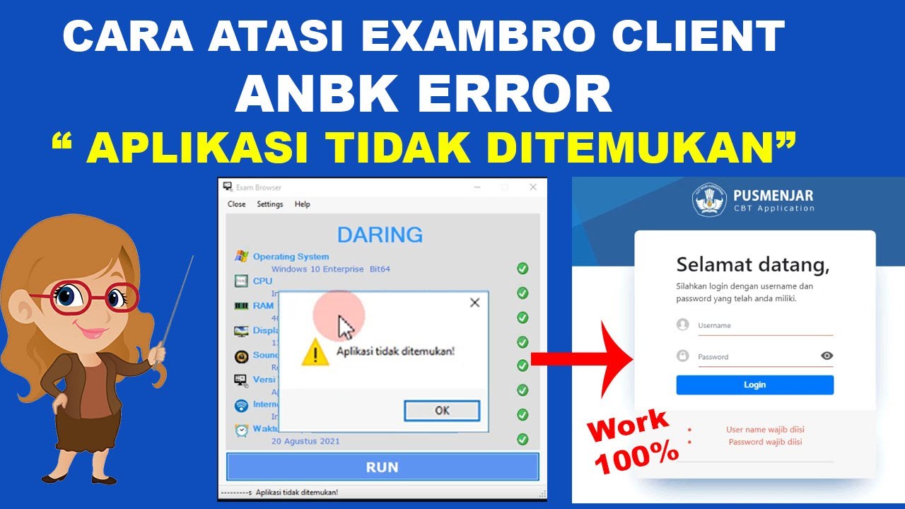 Cara Atasi Error Exambro Client ANBK Aplikasi Tidak Ditemukan
