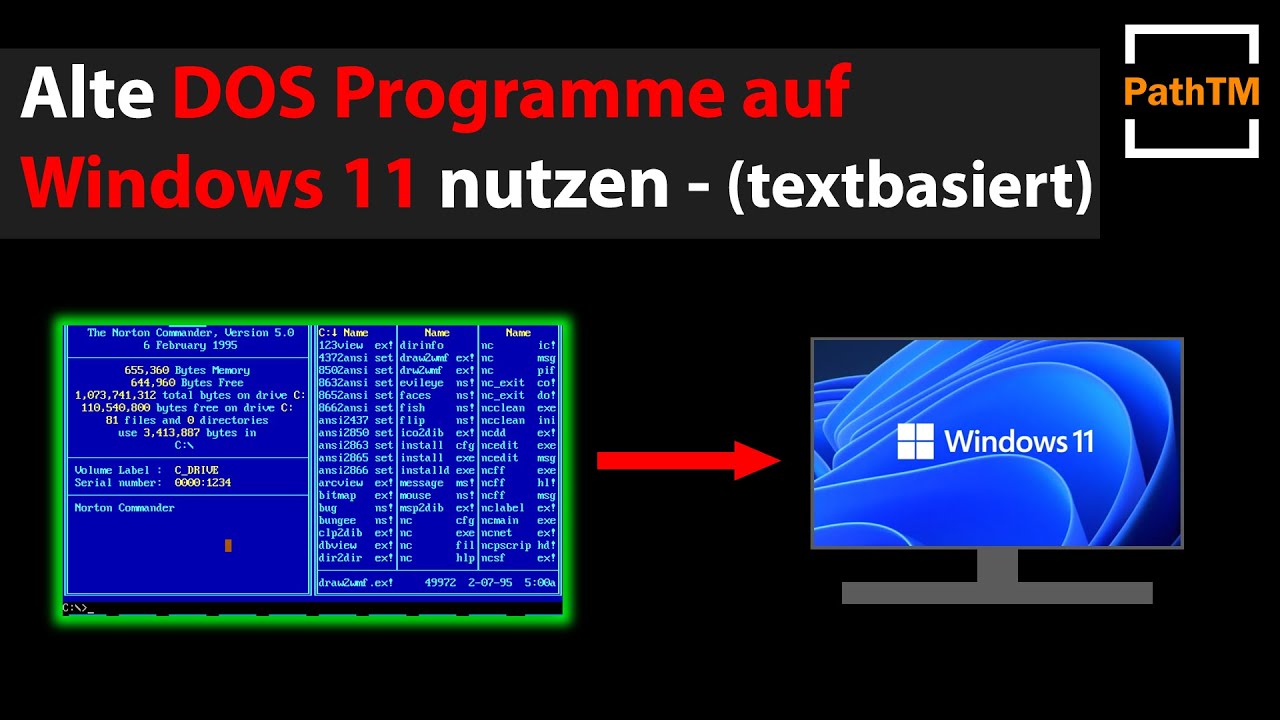 vDOS - Alte DOS Programme auf Windows 11 &ouml;ffnen (textbasiert) | PathTM