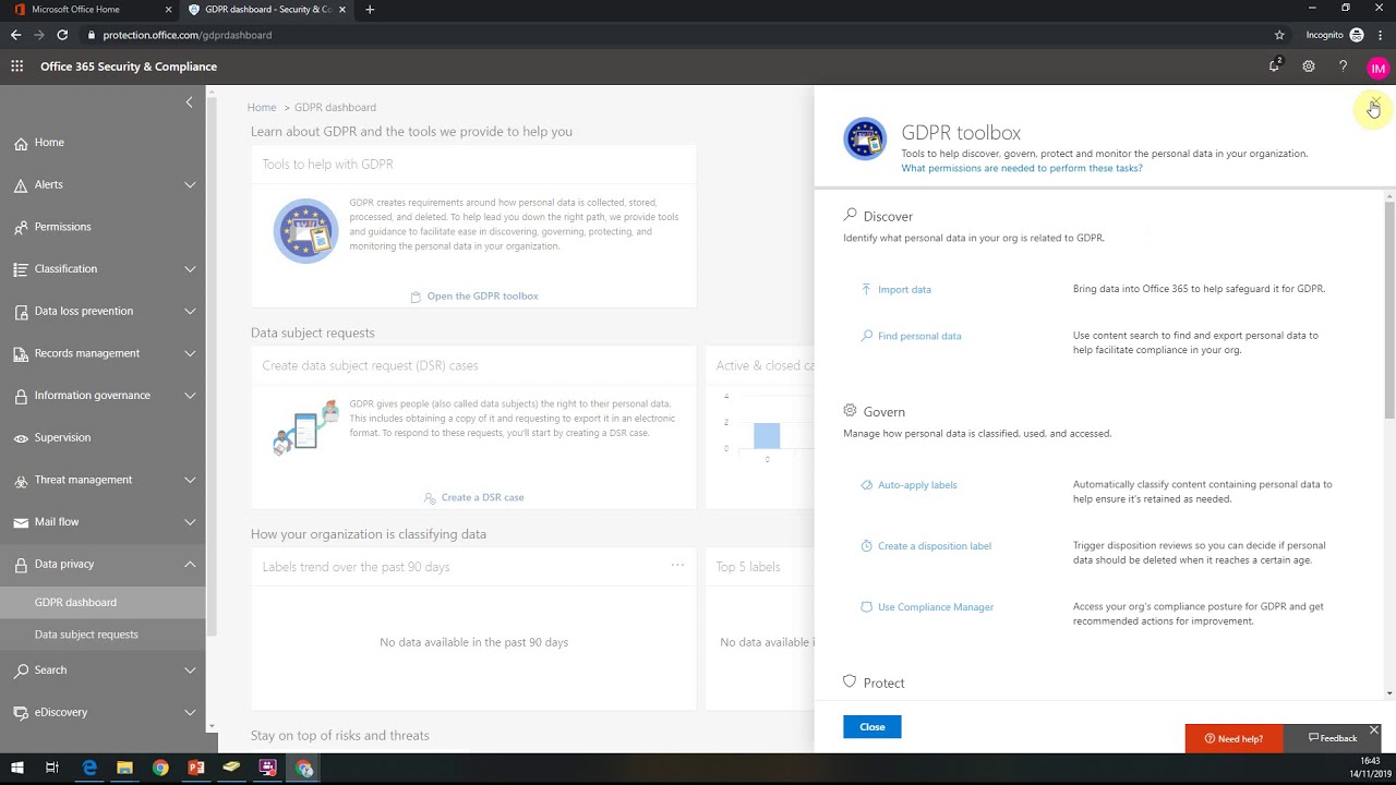 O365 - Security and Compliance GDPR