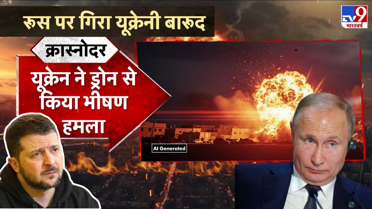 Russia-Ukraine War Update: रूस पर गिरा यूक्रेनी बारूद मची भीषण तबाही गुस्से में Putin - TV9 | Today