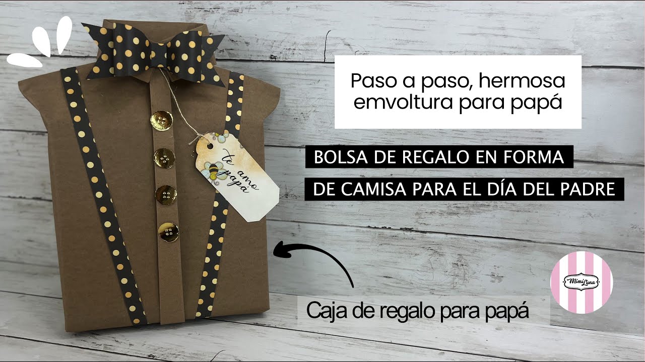 Cómo envolver regalo para el día del padre en forma de camisa, bolsa papá