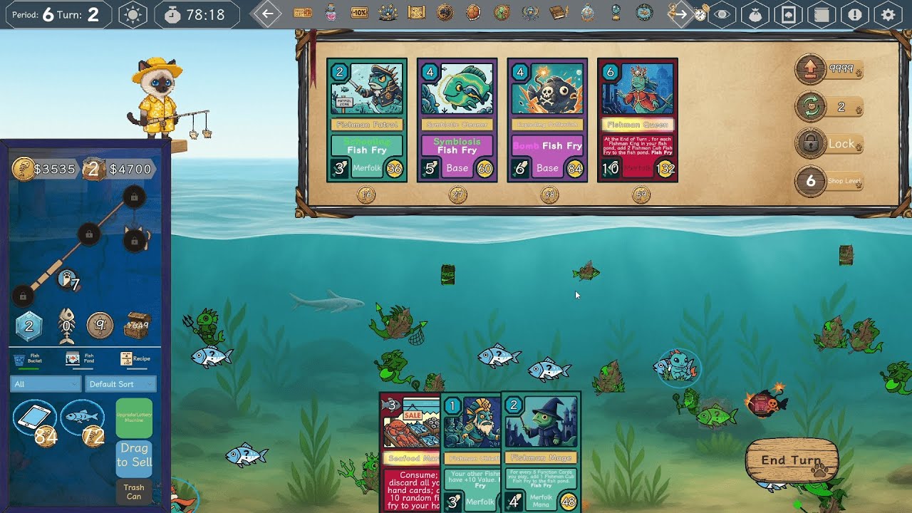 Fishing card roguelike