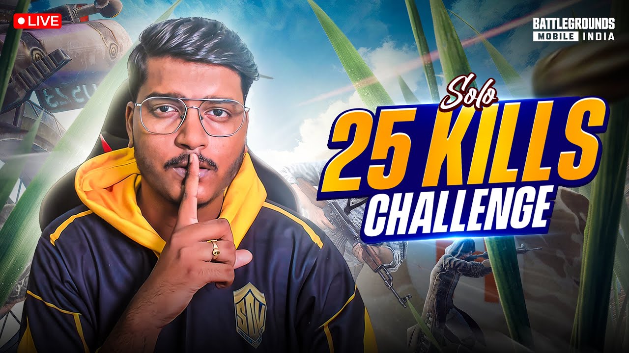 SOLO 25 KILLS CHALLENGE | BGMI RUSH GAMEPLAY | BGMI LIVE 