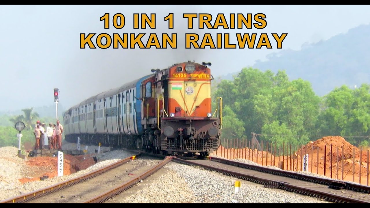 [10 in 1] One Fantastic Day with Konkan Railway Trains : Rajdhani + Duronto + Superfast Trains