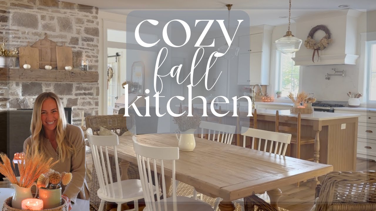 cozy kitchen decorate with me 🍂 fall decor ideas