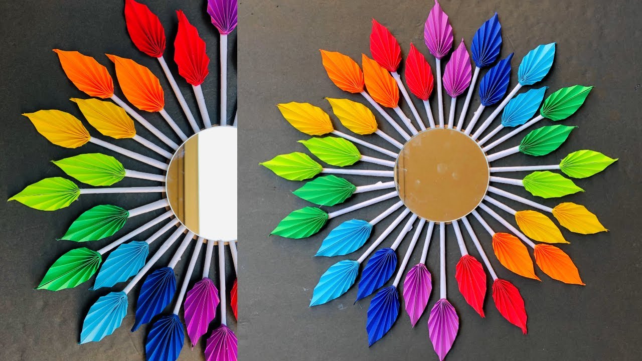 Paper Wall Hanging Craft Ideas -  Paper Craft Wall Hanging - Paper Crafts For Home Decoration