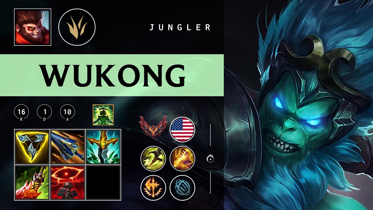 Wukong Jungle vs Kindred - NA Grandmaster Patch 26.03
