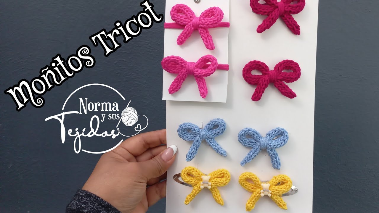 Moño tricotin paso a paso #moños #florcrochet