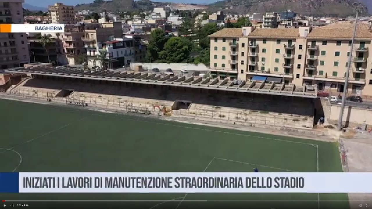 Bagheria. Iniziati i lavori di manutenzione straordinaria dello stadio