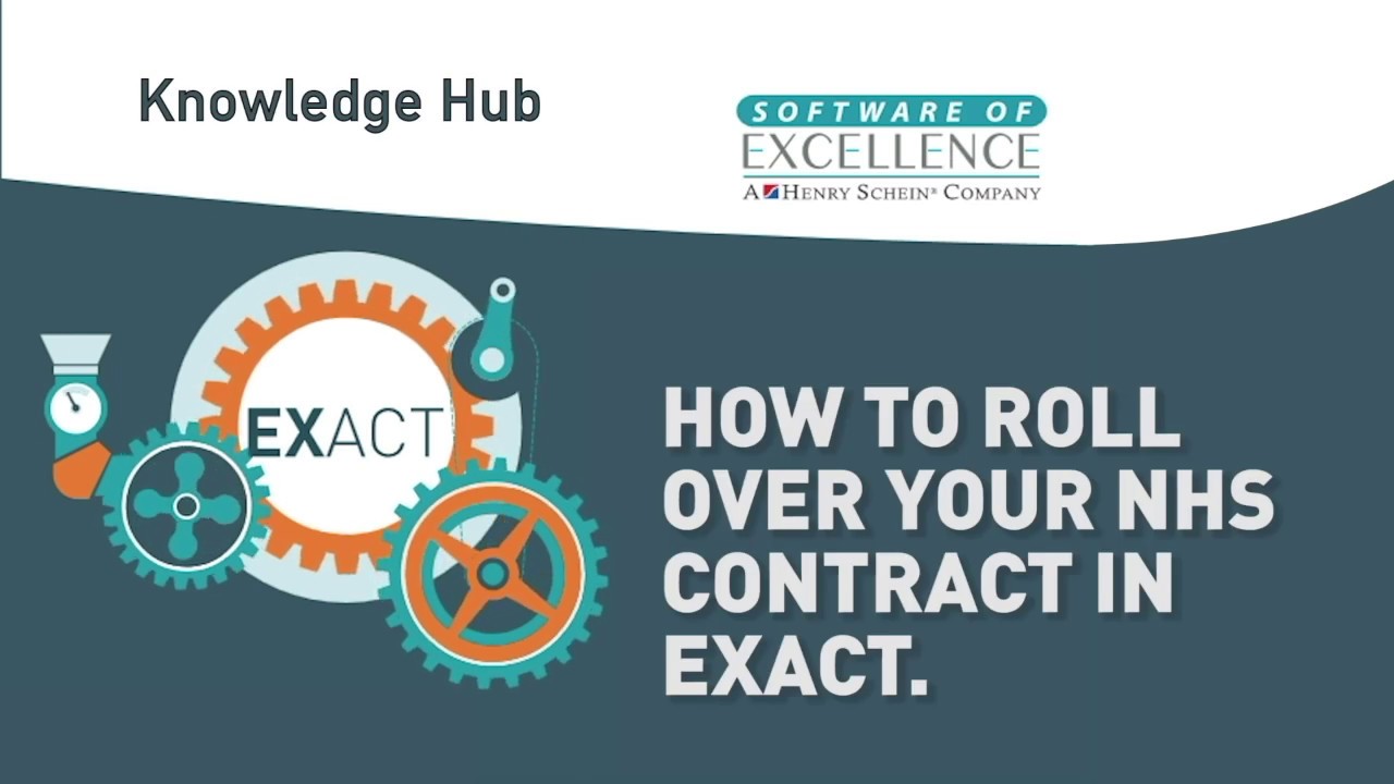 How to Roll Over your NHS/PDS contract in Exact for April 1st.