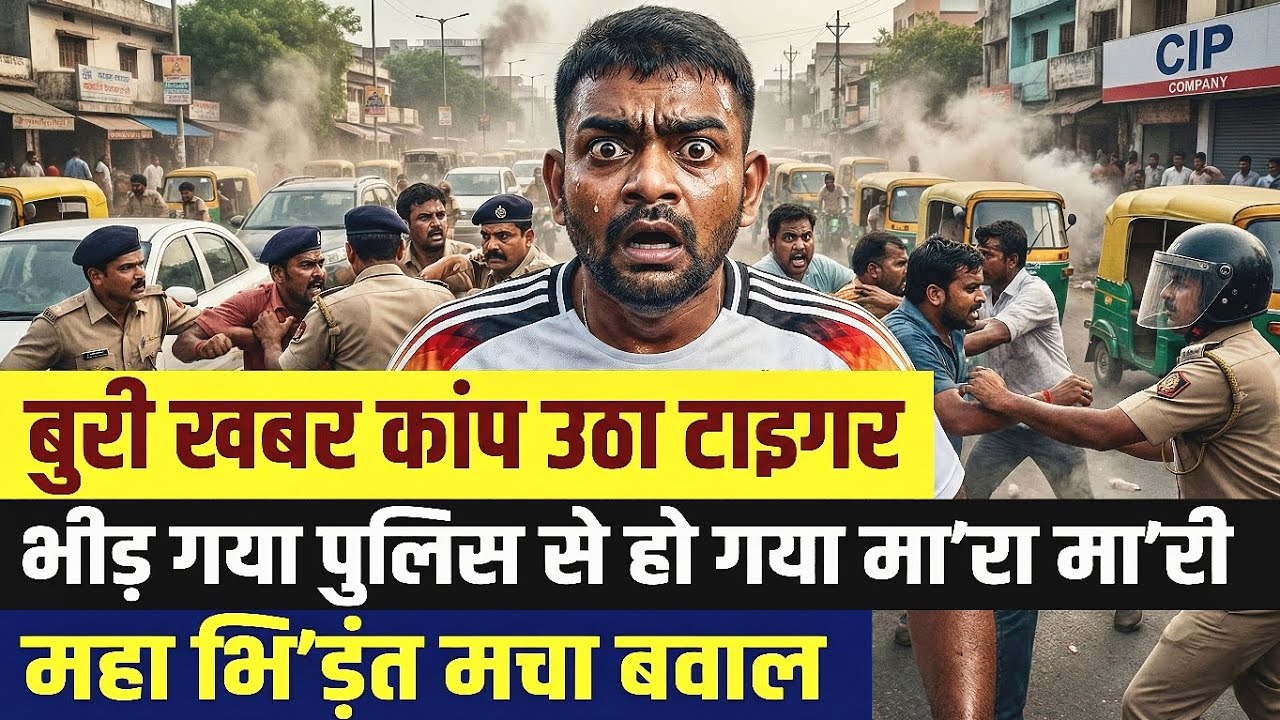 बुरी खबर कांप उठा टाइगर | तहलका भीड़ गया पुलिस से हो गया मा'रा मारी महा भि'ड़ंत मचा बवाल
