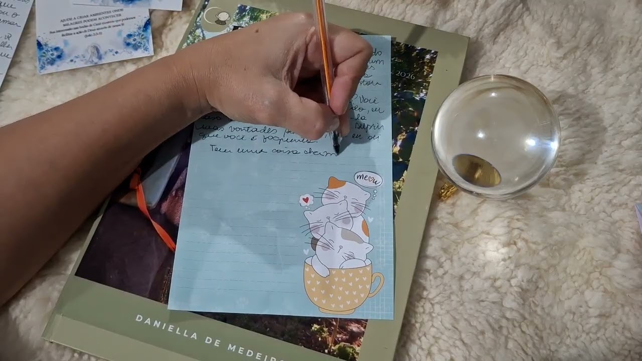 Ele escreveu da saudade de você...