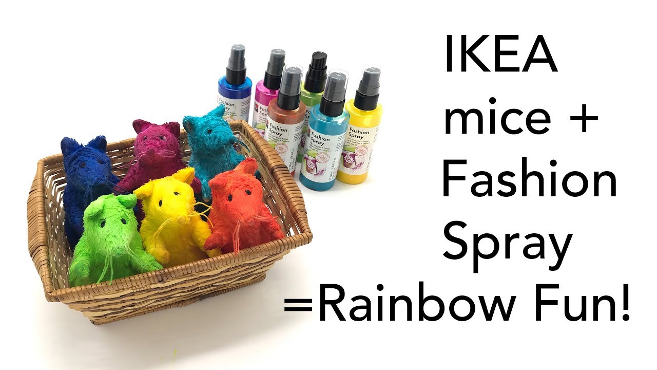 Turning white stuffed animals into a rainbow of colors