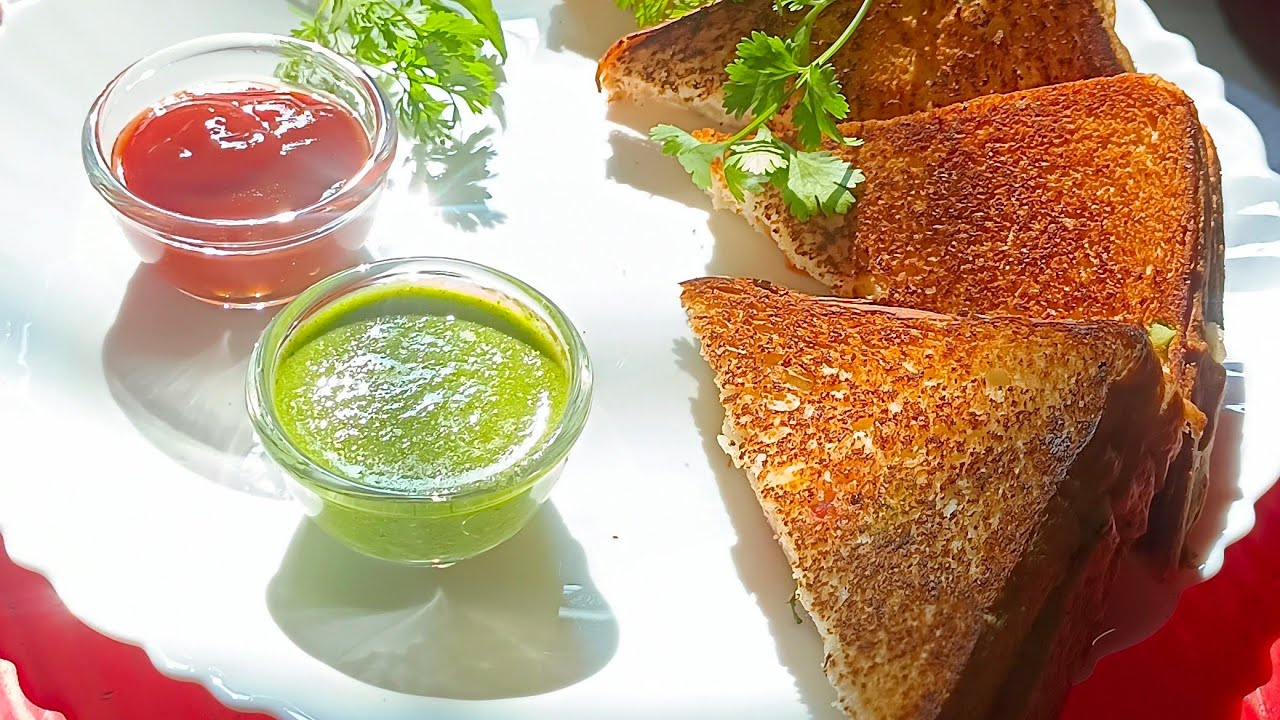 🥪🥪सोप्पे आणि पटकन होणारें सँडविच पुदिना चटणी सोबत, 🥰