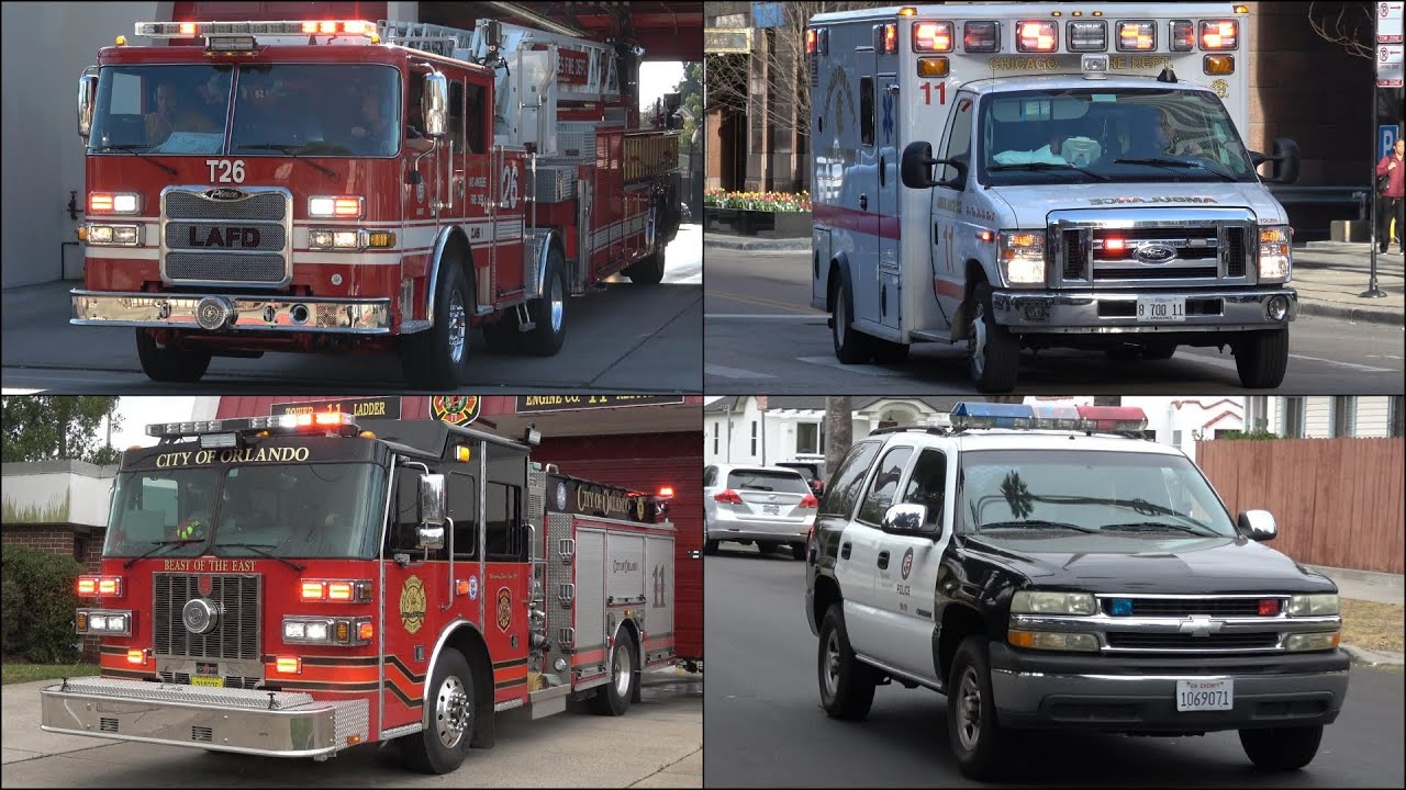STRUCTURE FIRE AFTERMATH + Police Cars, Fire Trucks and Ambulances responding