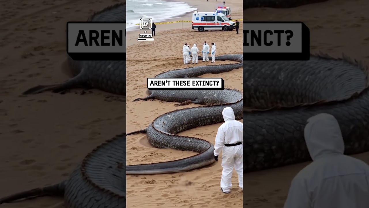Giant sea serpent spotted on beach 🐍😳🦖                                 🎥: Instagram / aliaboutine