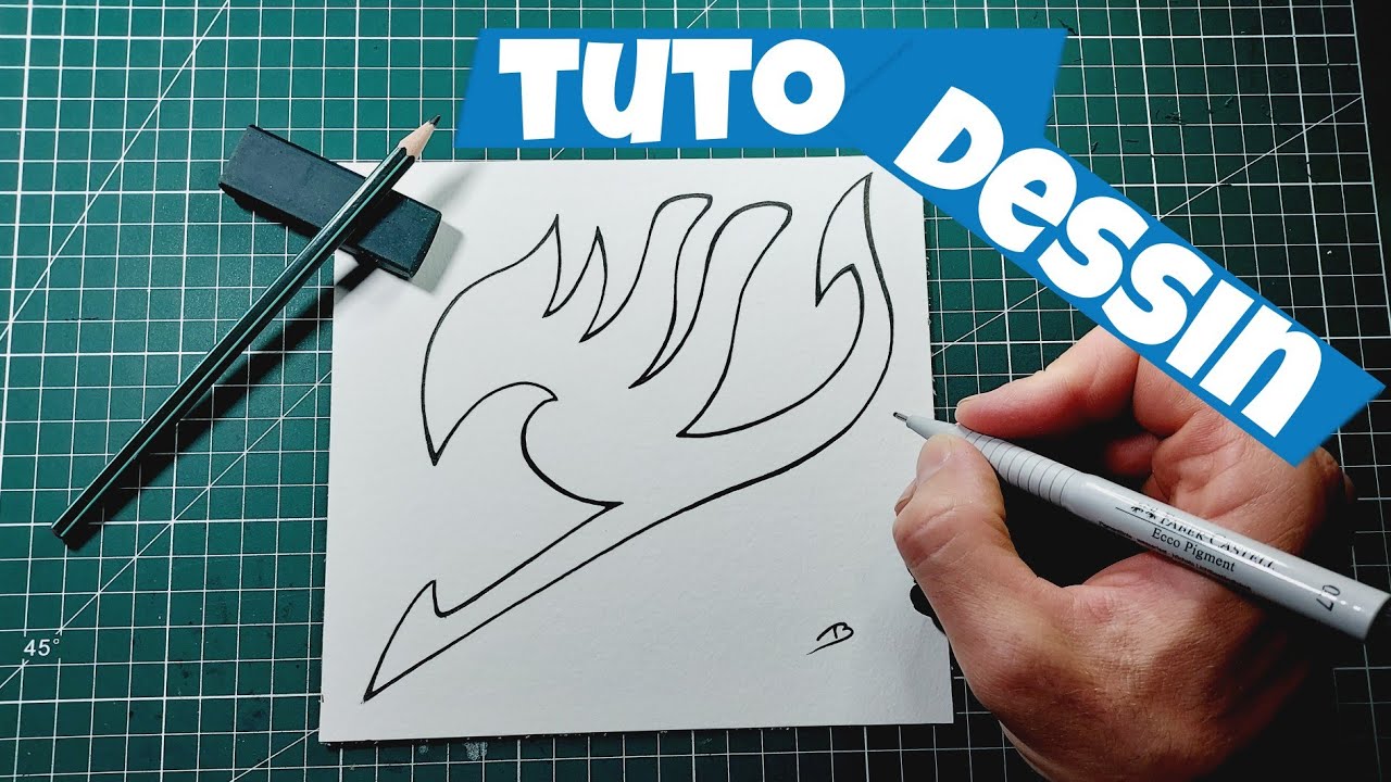 Comment dessiner le logo fairy tail facilement