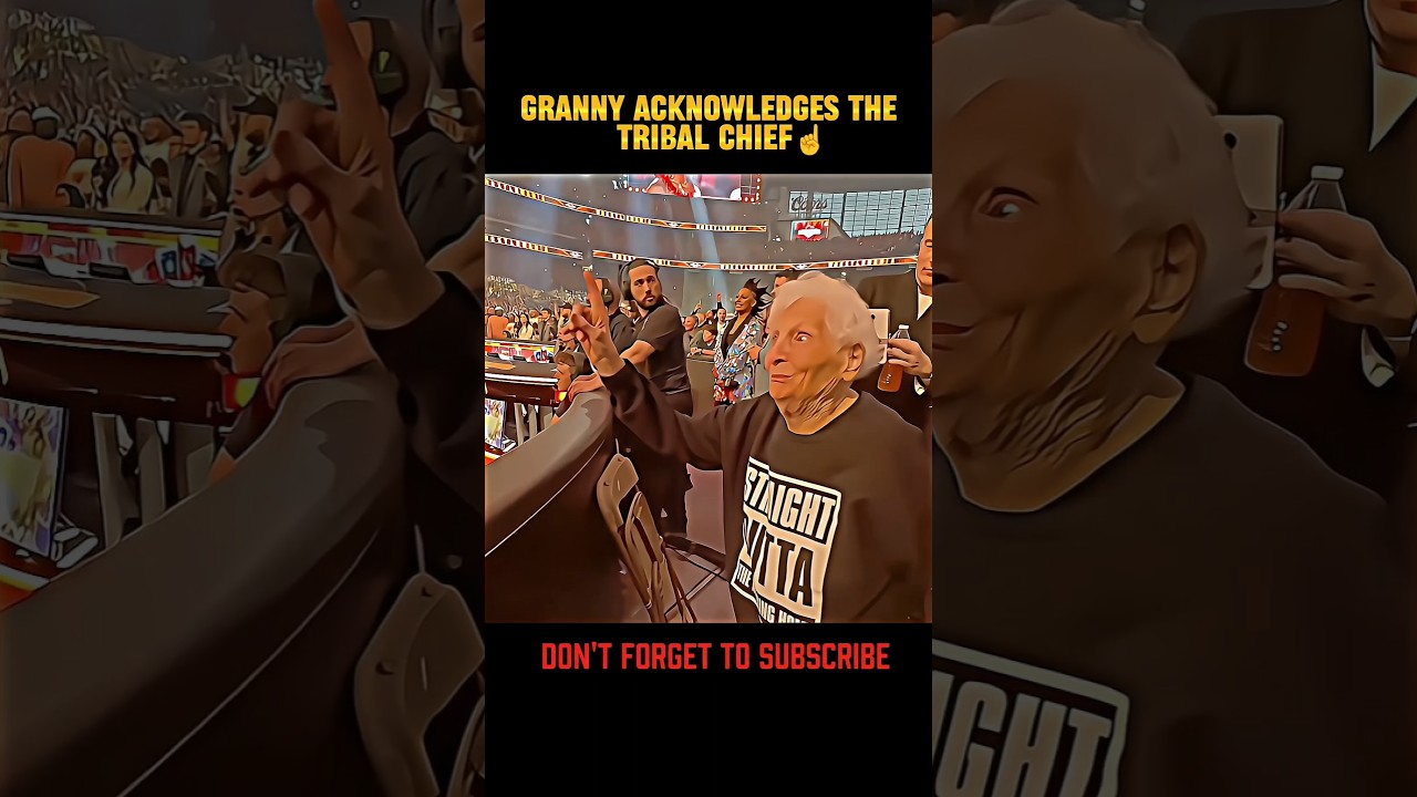 granny acknowledges the tribal chief ☝️ #viralvideo #romanreigns #wwe #wweshorts #tribalchief