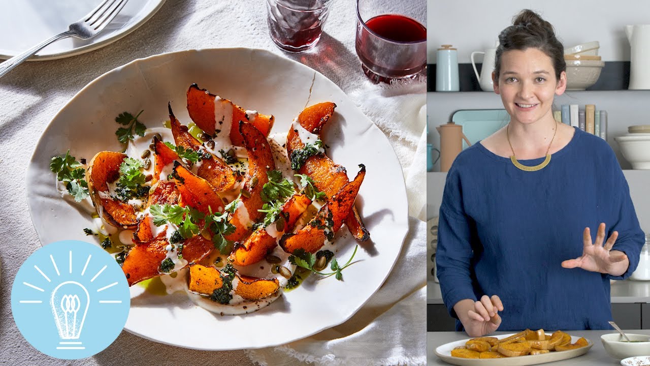 Yotam Ottolenghi's Squash With Chile Yogurt and Cilantro Sauce | Genius Recipes