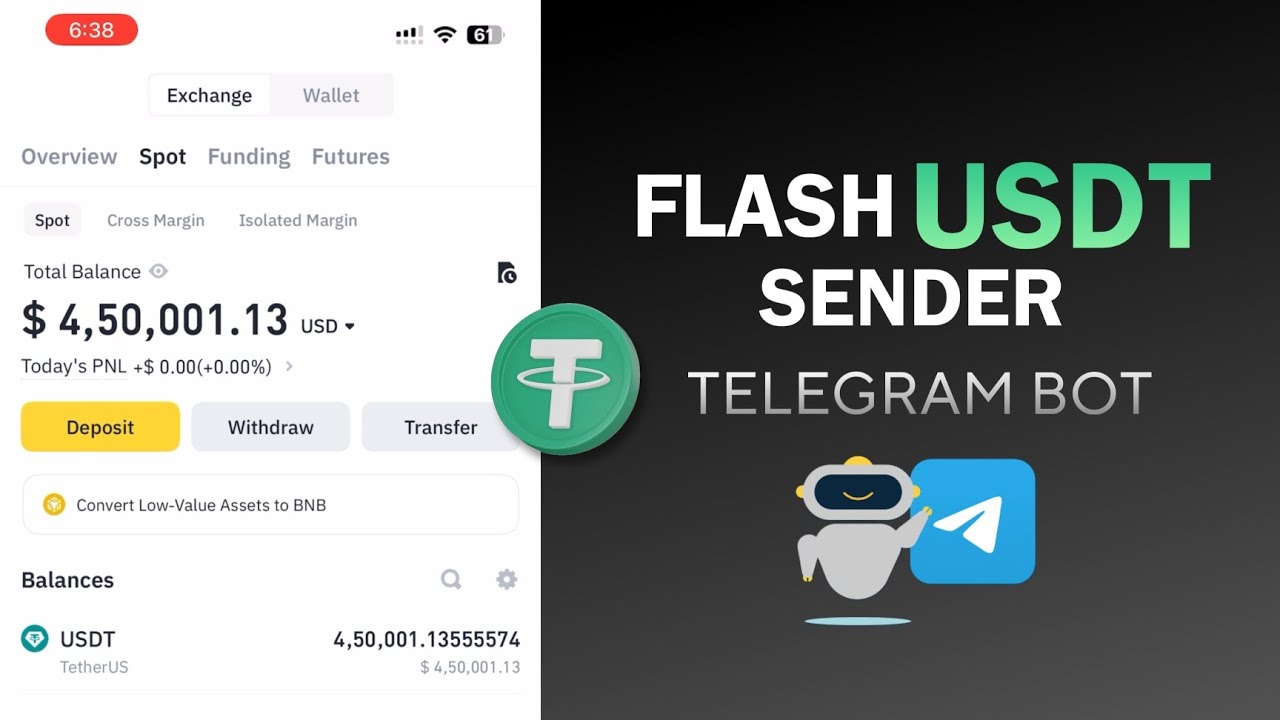 Flash USDT Telegram Bot | 100% Working Method | Binance Flash USDT