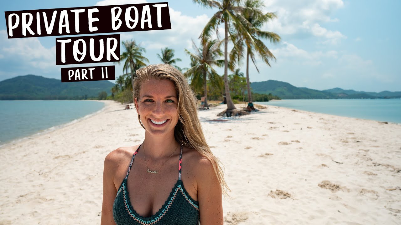 PRIVATE BOAT TOUR | Island hopping around Koh Yao Noi, THAILAND (part 2) | Trying TIGER PRAWNS
