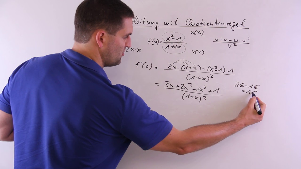 Ableitung mit Quotientenregel | Mathe by Daniel Jung