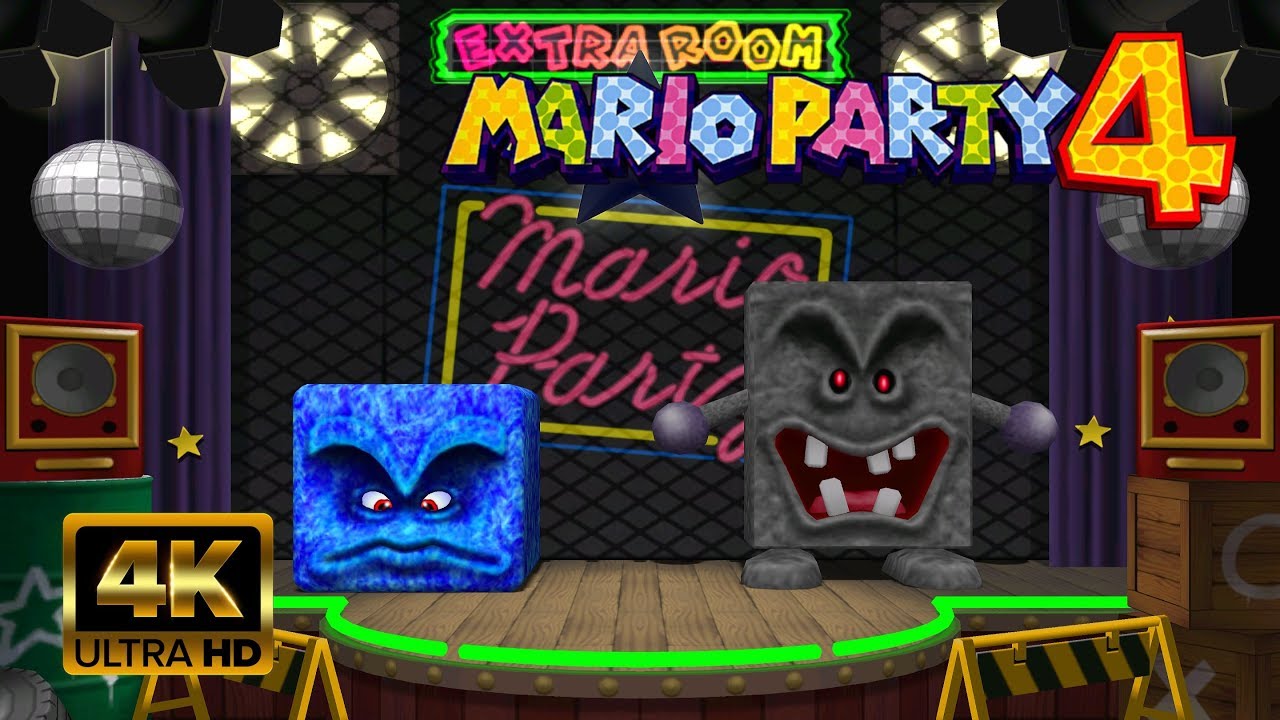 Mario Party 4 - All Extra Room Minigames [4K]