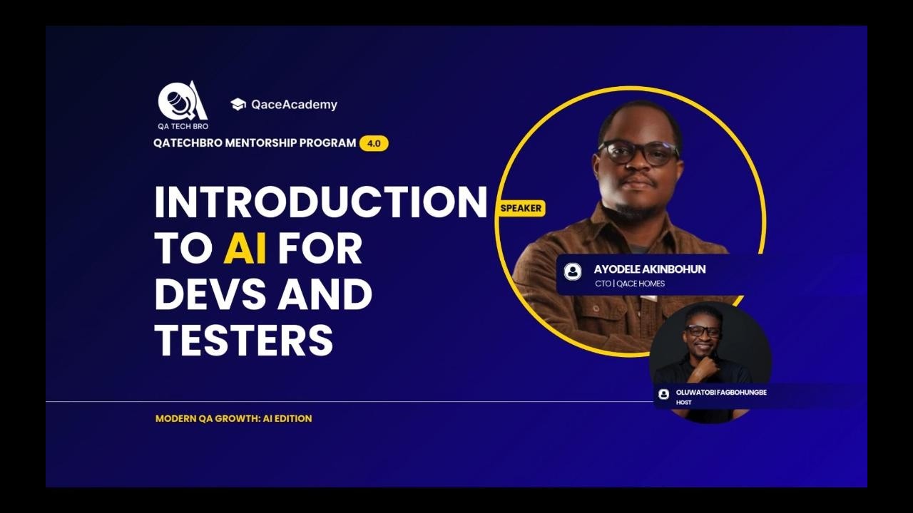 Introduction to AI for developers and testers.