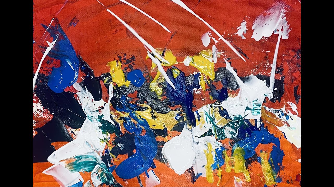 Abstract Painting Easy to Create/ Palette Knife Techniques in Acrylics / Demonstration for Beginners