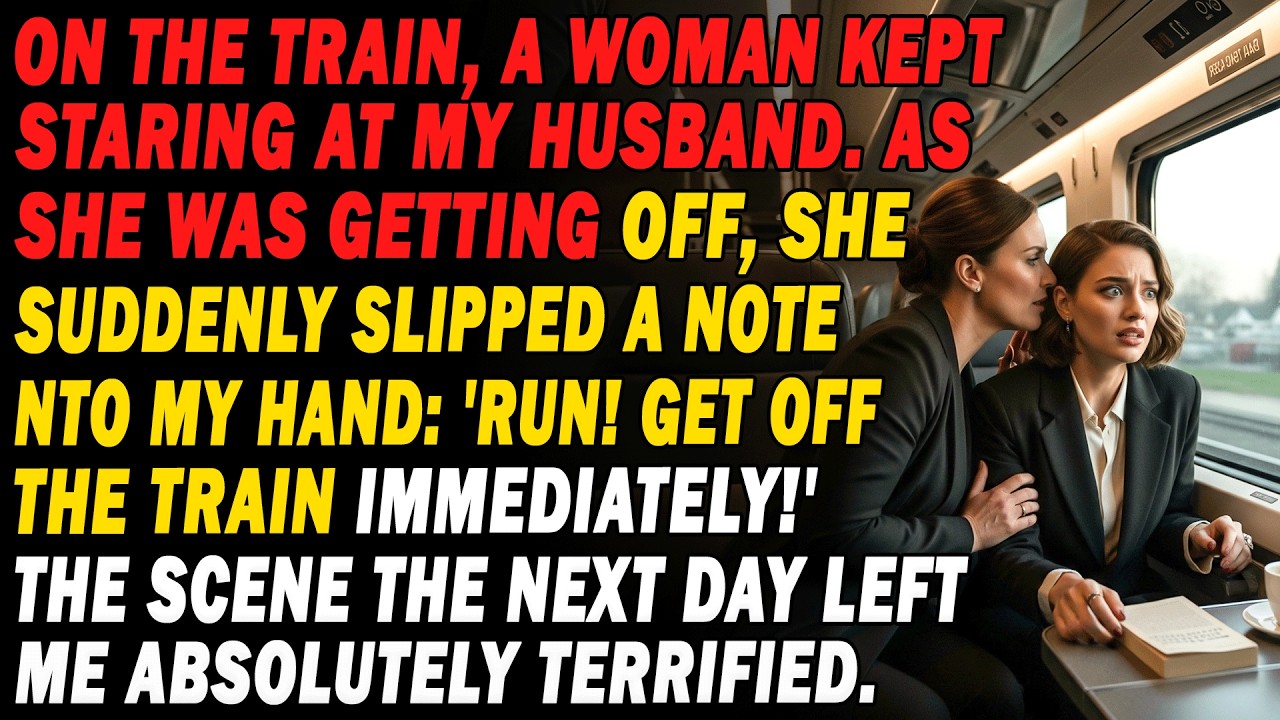 😱On The Train, A Woman Stared At My Husband For 8 Hrs. 😭 Her Note Run! Next Day Terrified Me😨