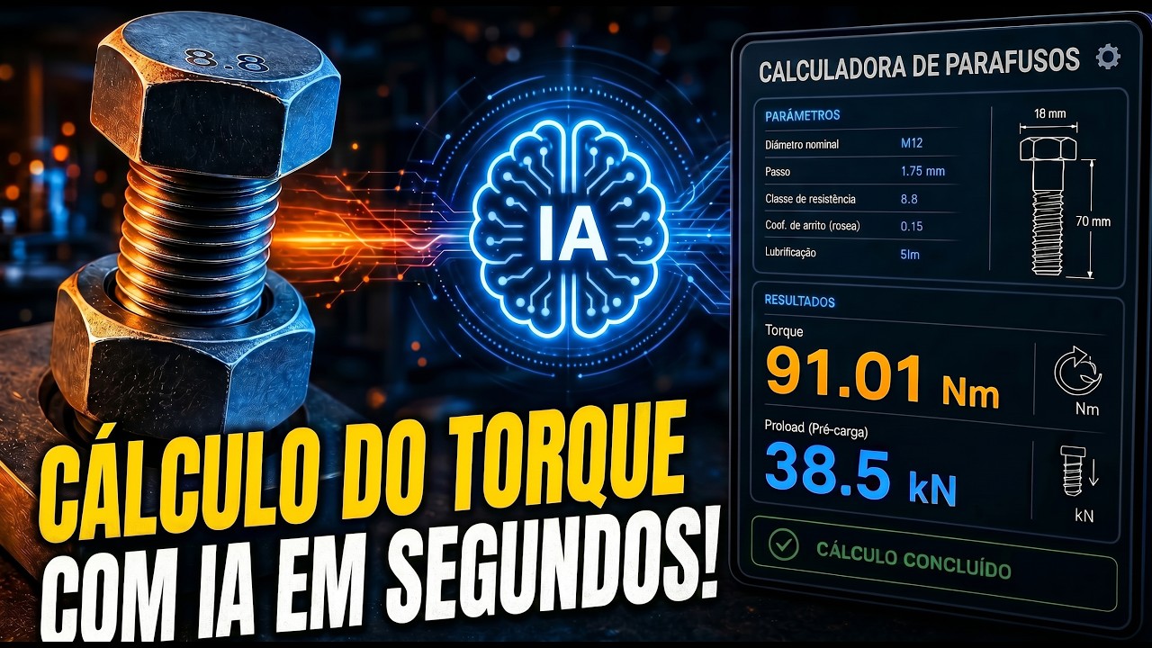 Como calcular Torque e Tração dos PARAFUSOS em Segundos!