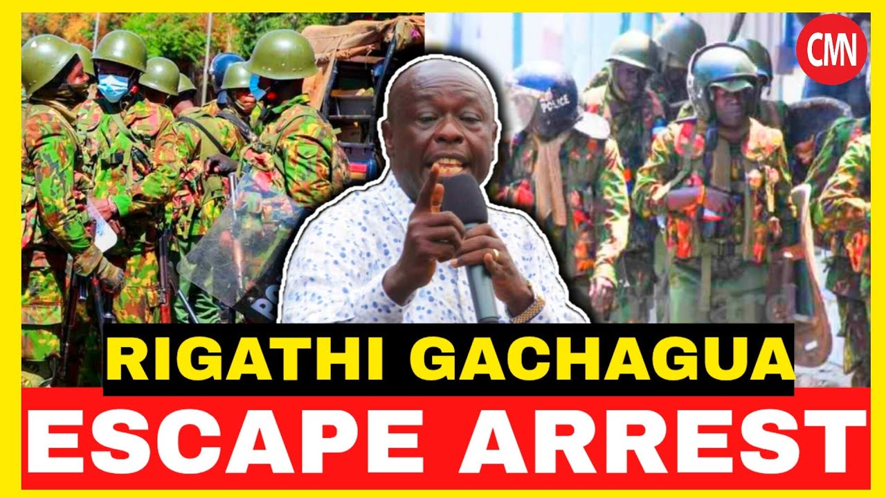 GACHAGUA ESCAPE ARREST BY POLICE IN CBD NAIROBI 