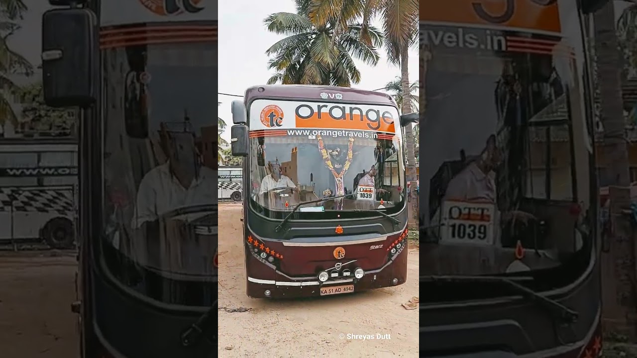 Orange Travels MG StarZ Volvo B11R AC Sleeper Departs to Mumbai from Bangalore