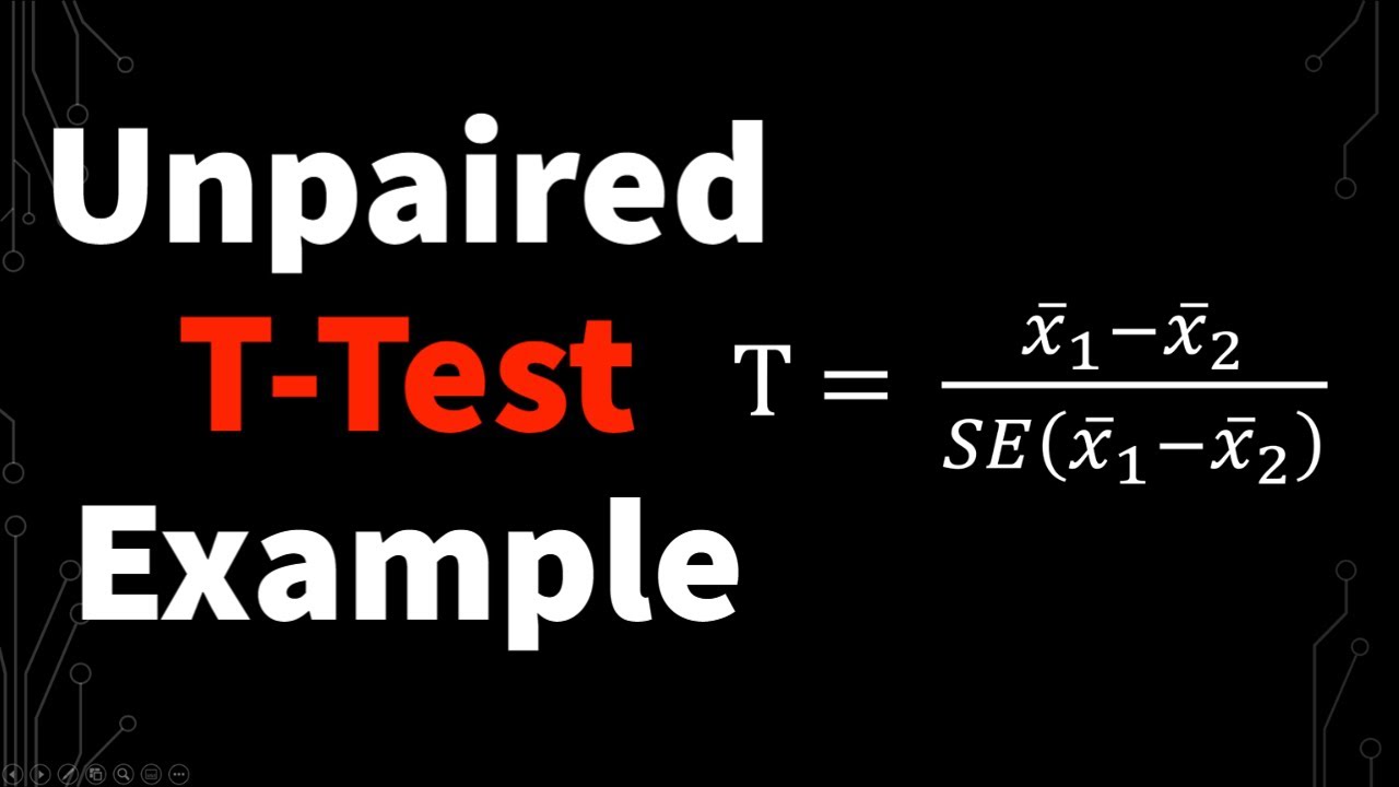 Unpaired T Test Example | Unpaired Student T-Test Example