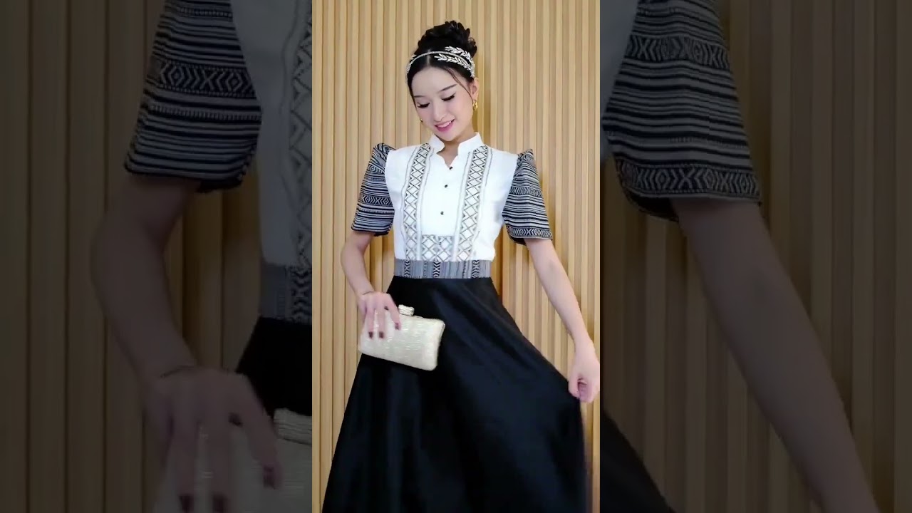 Modern filipiniana dress Traditional Outfit for Women - Ethnic Blouse & Skirt Womenswear Clothing