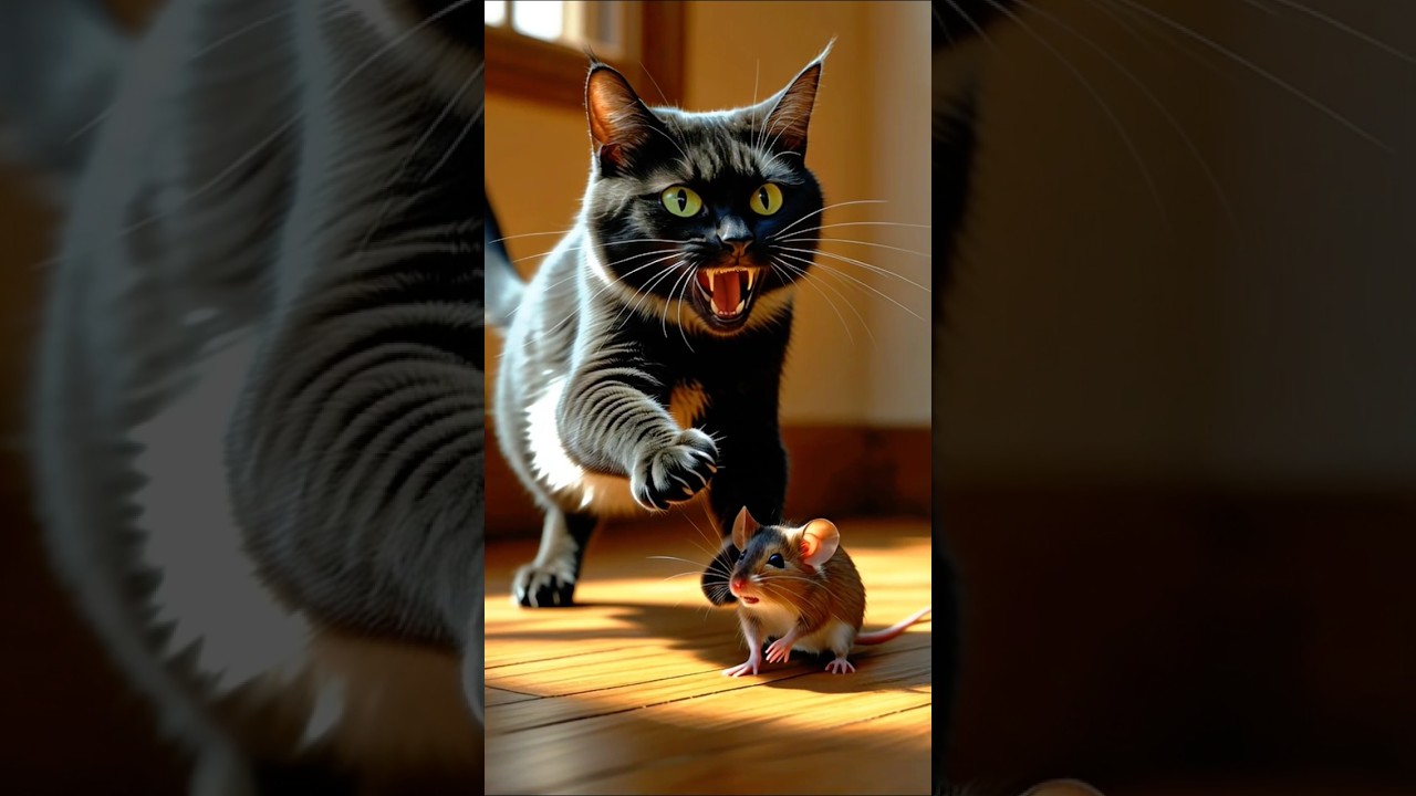 &ldquo;The Mouse Falls into the Cat&rsquo;s Trap&rdquo; #cute #cat #cartoon #shorts