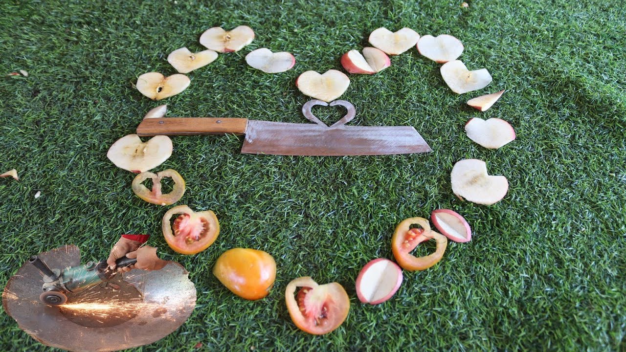 From Broken Tractor Disc Into A Beautiful Heart Knife