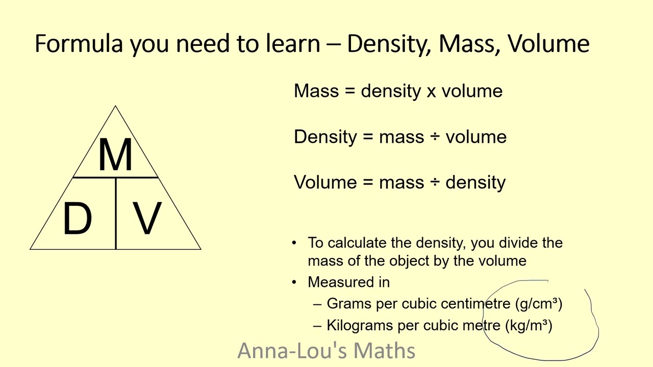 Density Mass Volume Edexcel Maths Functional Skills Level 2