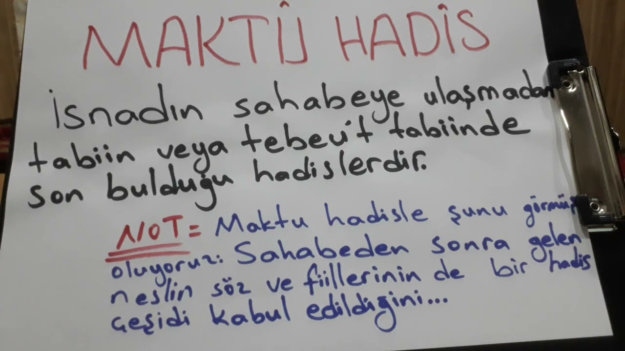 MAKTU HADİS
