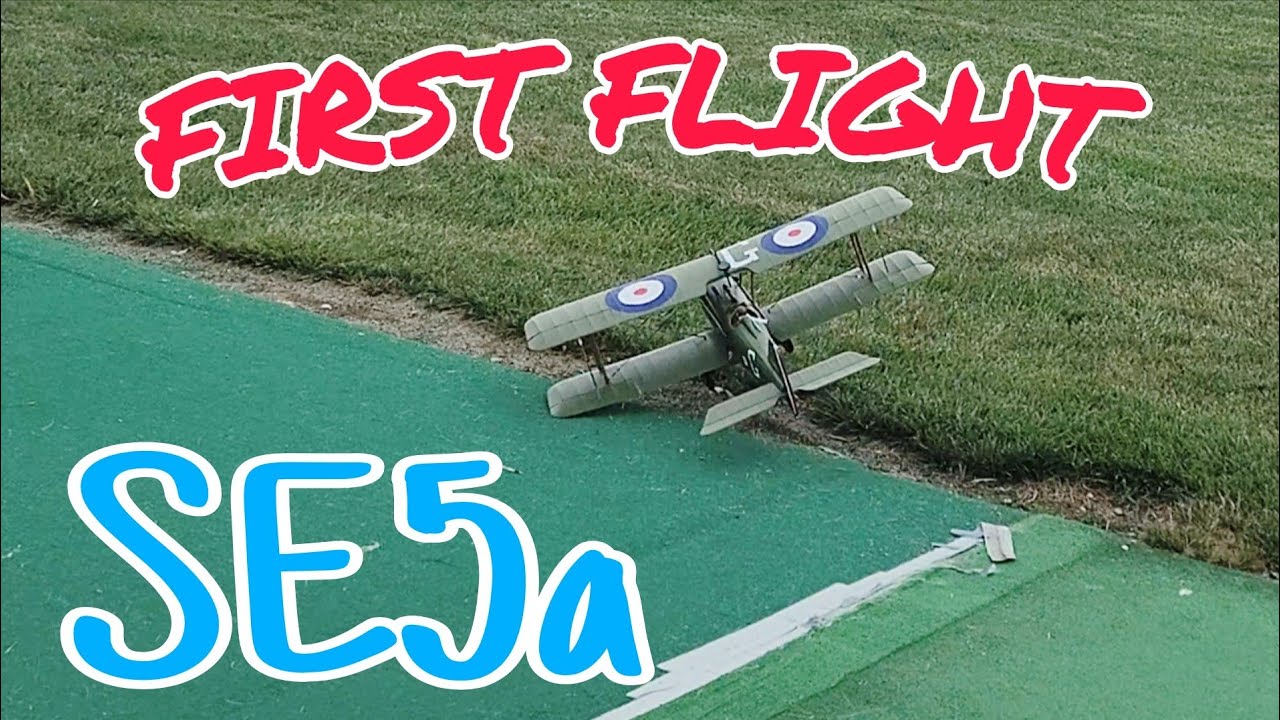 E-flite SE5a First Flight: Most Beautiful WWI Warbird Takes Off