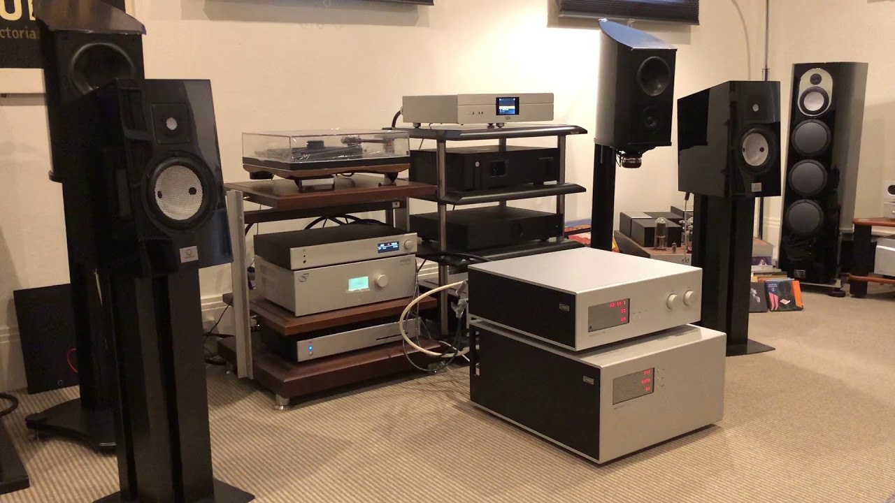 Marten Duke 2 Soulution 725 pre and 711 Power Amp on demo at Sound Gallery Melbourne