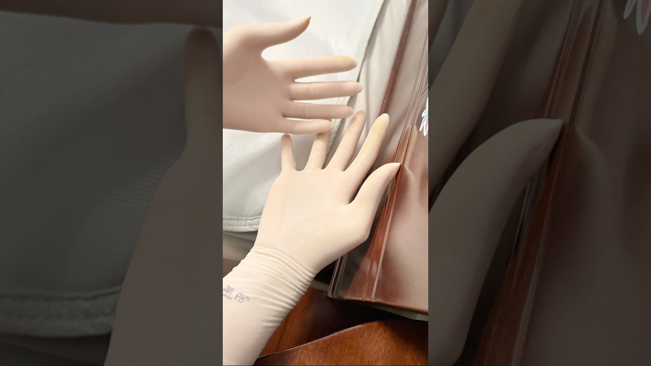 🥰🥰Wear surgical gloves to sleep😴😴😘😘（Ansell Medi Grip）#latex #asmr #surgicalgloves #ansell