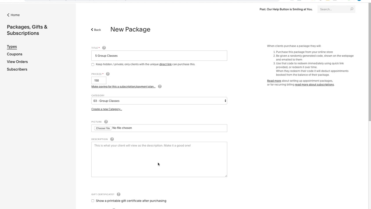 How to Create and Sell Packages in Acuity Scheduling