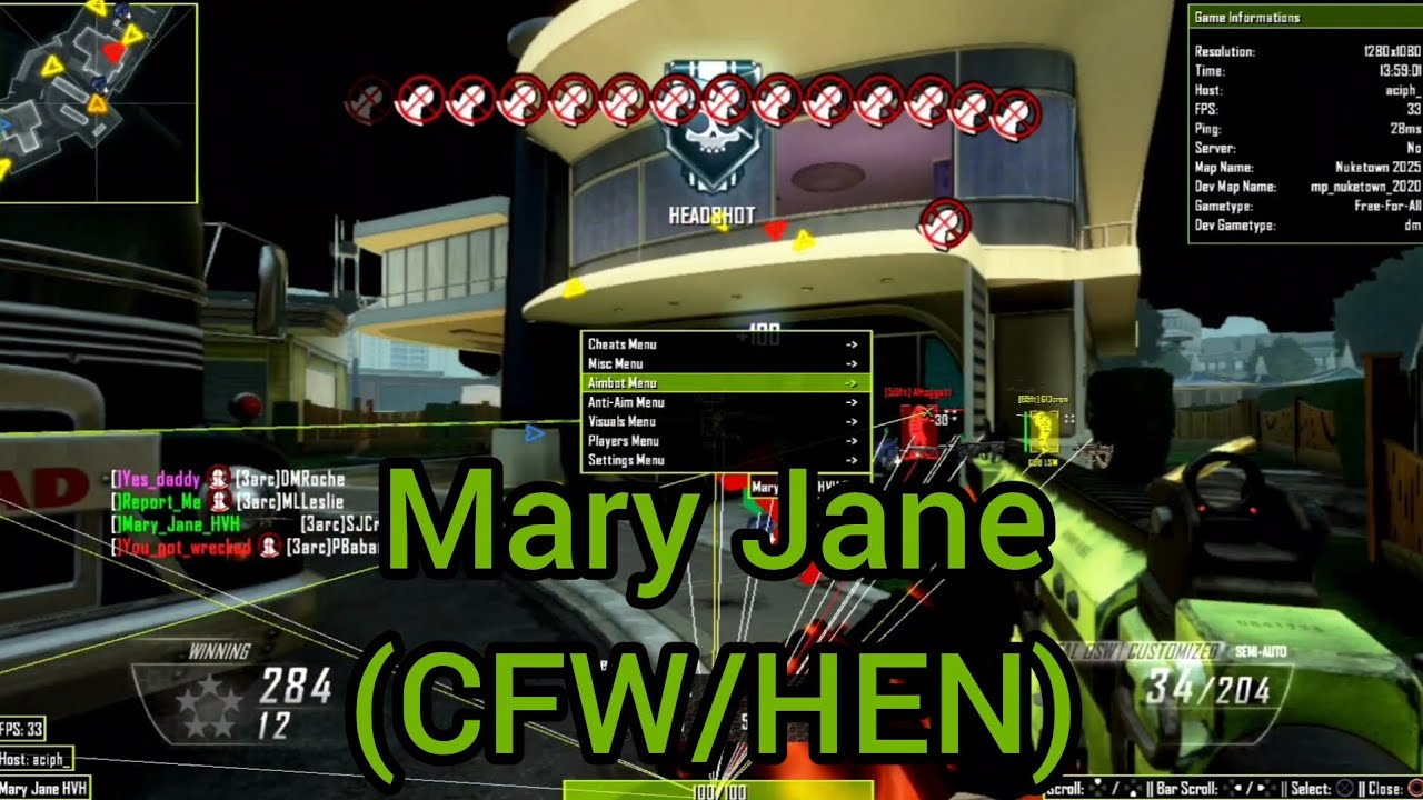 BO2 | 1.19 | Mary Jane | Multiplayer | SPRX Mod Menu | (CFW/HEN) [+Download]